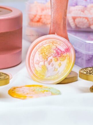 1PC Retro Metal Moth Orchild Frame Stamps Head Seal Wax