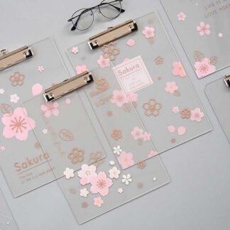 Sakura Flower Writing Board Clip Kids Stationery