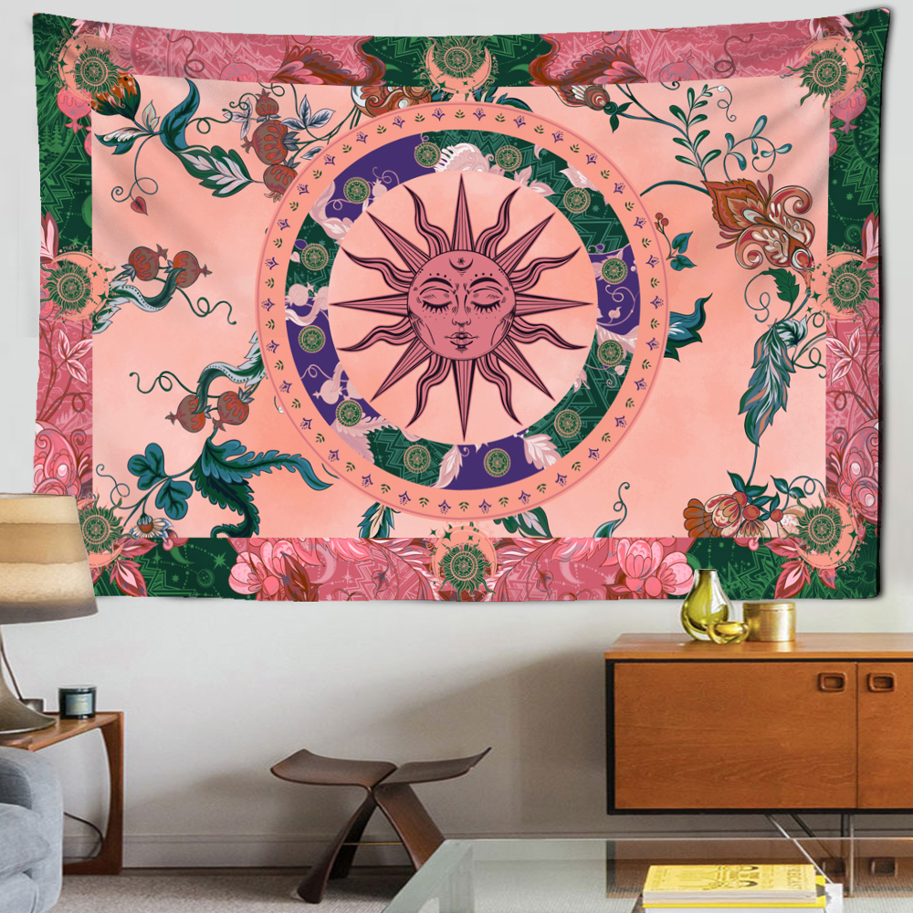 Sun Burning Vine Tapestry Wall Hanging