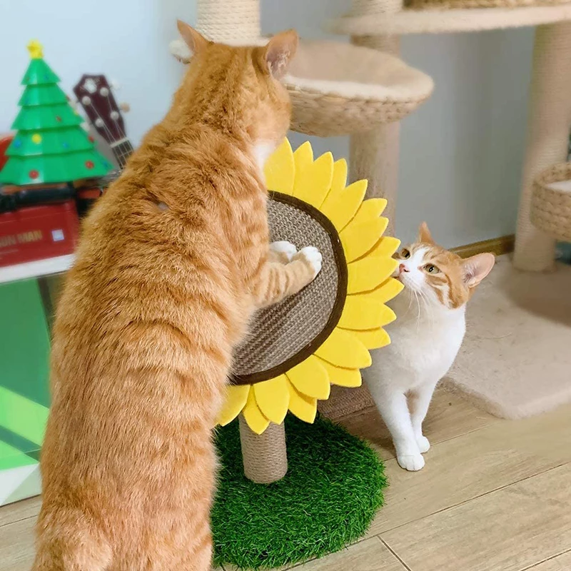 Sunflower Cat Tree Cats Scratching Board Claw Grinder Toys - Image 2