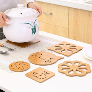 Wooden Tableware Antis-kid Pad Pot Holder Coaster Pad