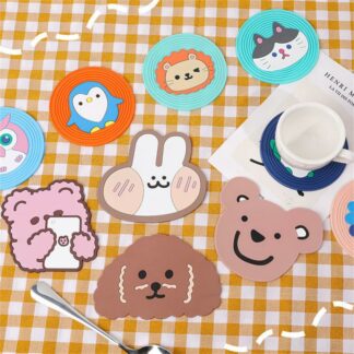 Cartoon Cute Anti-Skid Coaster Thickened Silicone Tea Cup Mat