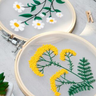 Transparent Fabric Embroidery Kit Sewing Art Craft