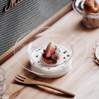 Transparent Straw Hat Shaped Glass Bowl INS Style