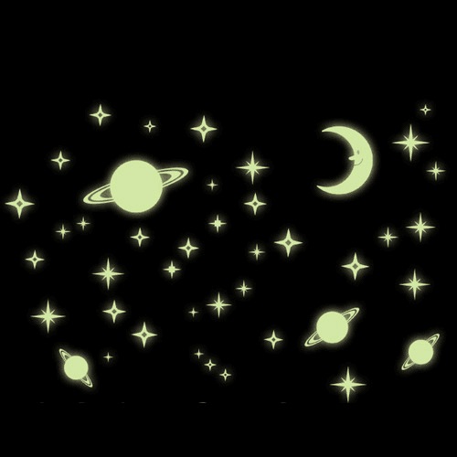 Universe Starry Sky Creative Luminous Fluorescent PVC Wall Stickers - Image 2