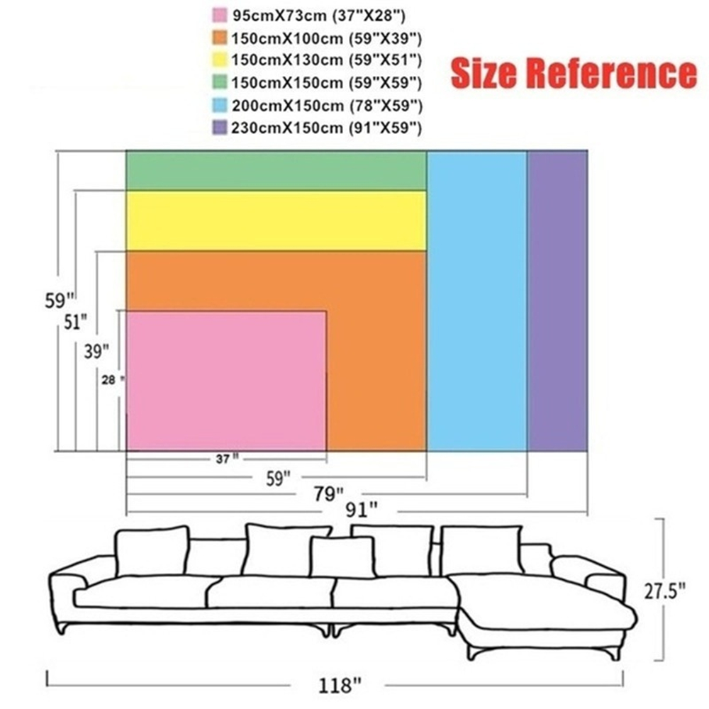 Retro 70s Rainbow Sunrise Abstract Tapestry Wall Hanging - Image 5