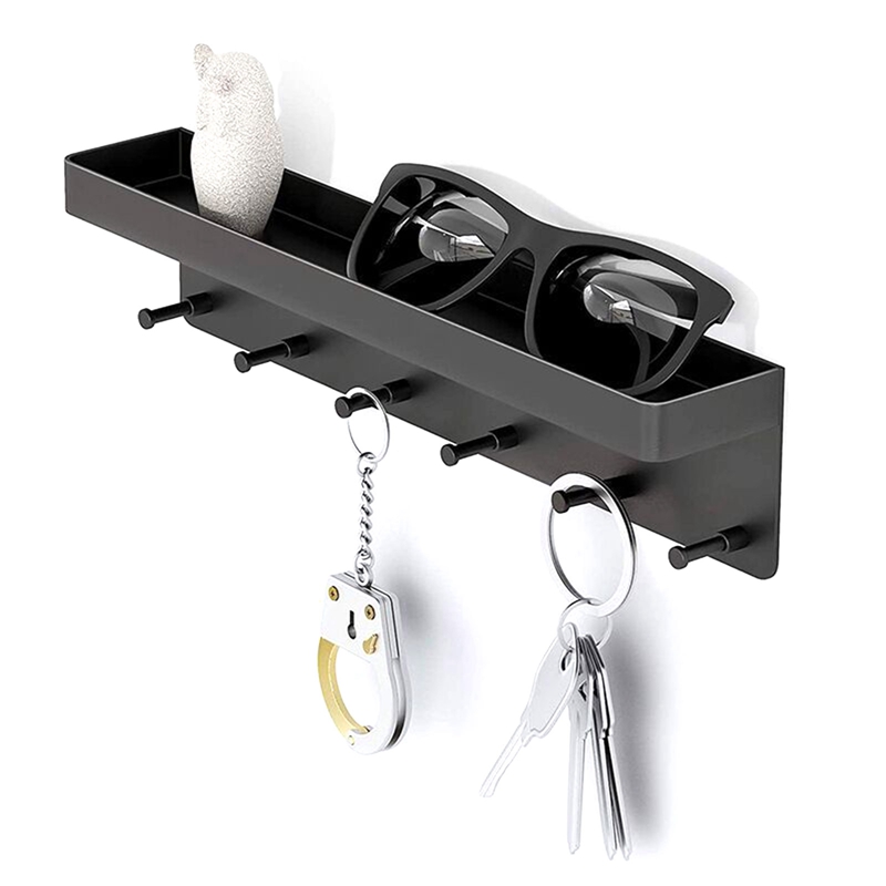 Wall-Mounted Shelf Sundries Organizer Hanging Key Rack Home Decorative