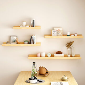 Wooden Wall Shelf Organization Home Decoration