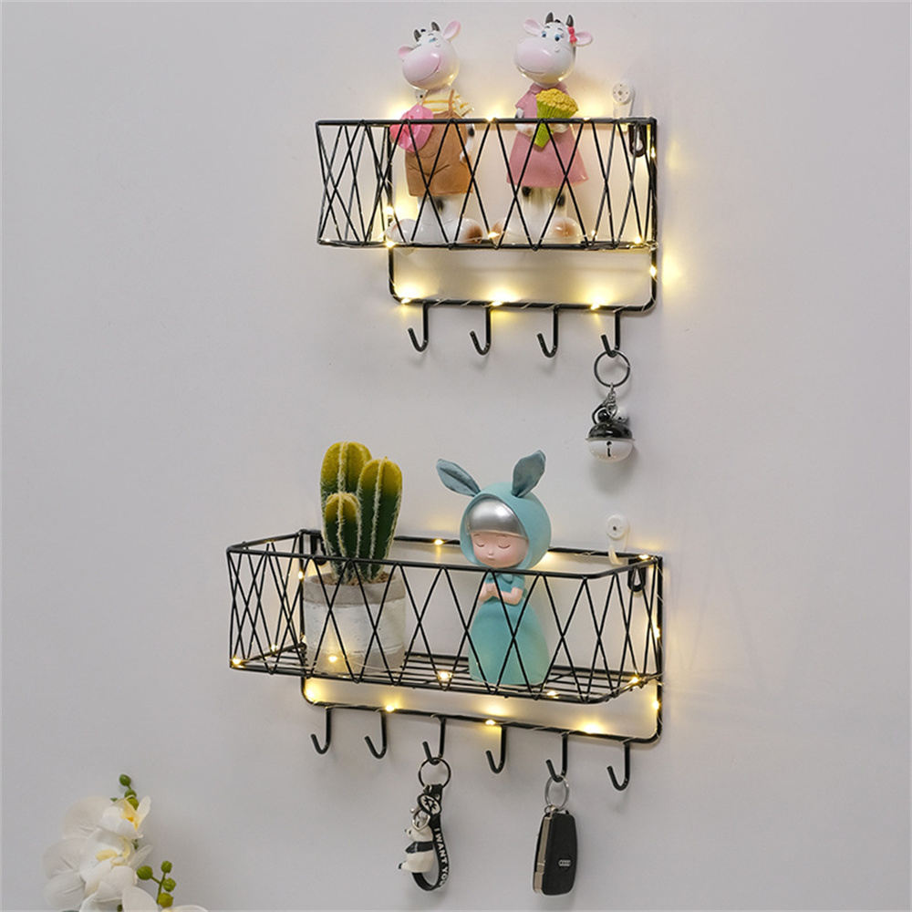 Iron Wall Shelf Key Holder Decorative