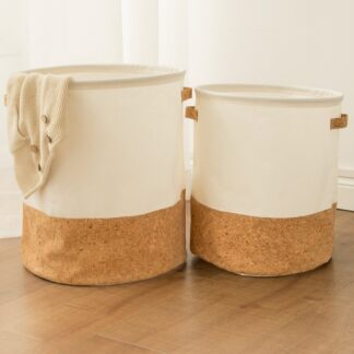 Set of 2 Waterproof Laundry Basket