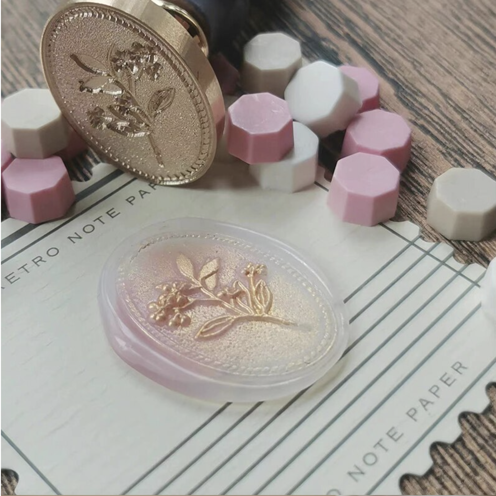1 PC 3D Embossed Flower Frosting Wax Seal Stamp Relief
