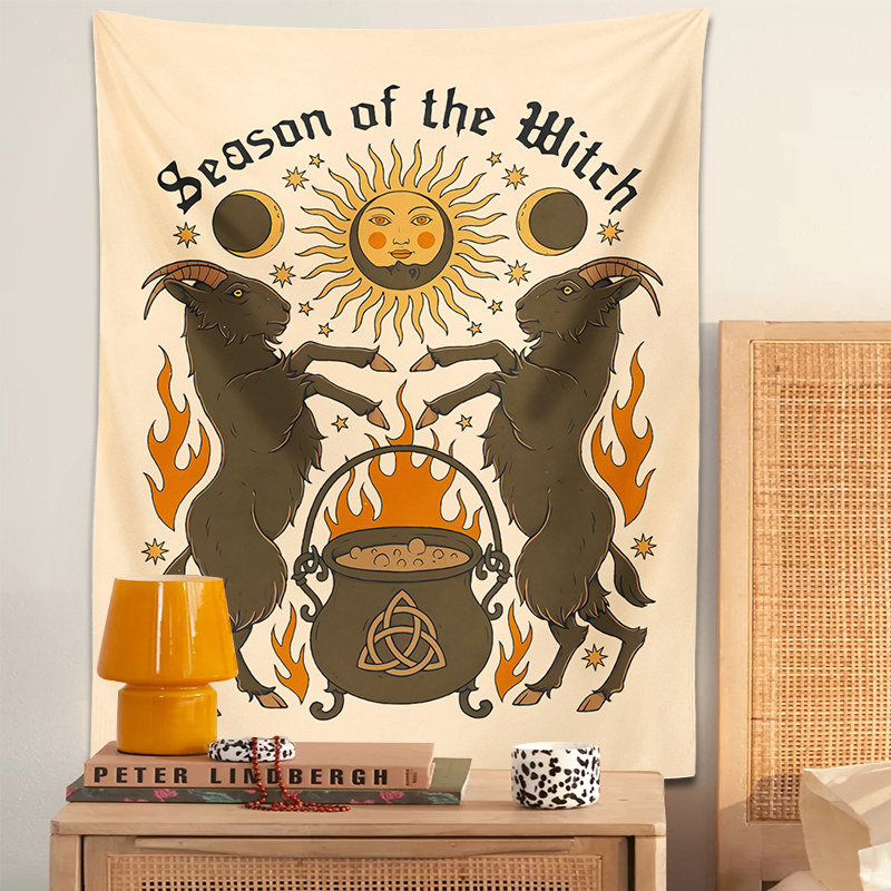 Sun Moon Psychedelic Tarot Tapestry Wall Hanging - Image 4