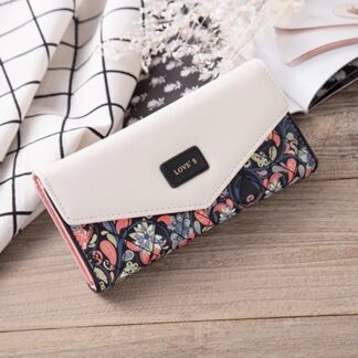 Women Envelope Floral Long Wallet
