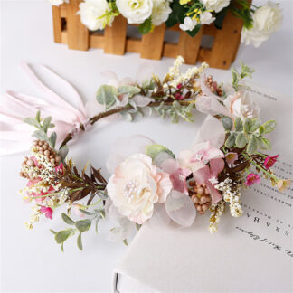Women Girls Flower Headband Bride Wreath