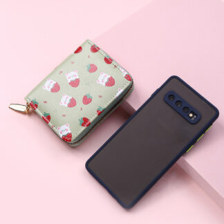 Cute Strawberry Women Short Wallet
