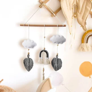 Wooden Wall Hanging Decor Cloud Rainbow