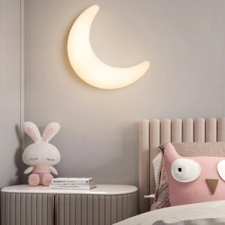 Simple Moon Modern LED Wall Lights for Children Bedroom