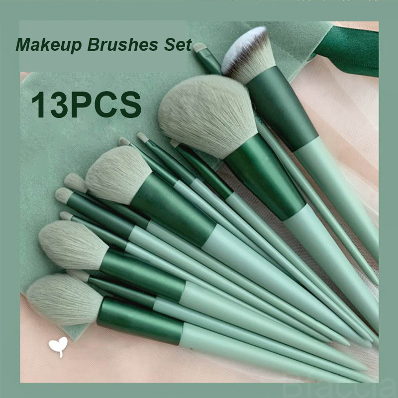 13 PCS Soft Fluffy Velvet Makeup Brushes Set - Image 2