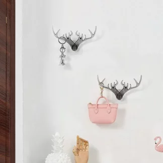 Creative Deer Head Wall Key Hooks