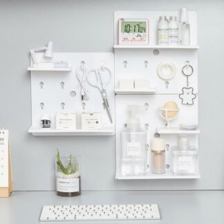 1 Set Useful Kitchen Shelf Self Adhesive DIY Pegboard