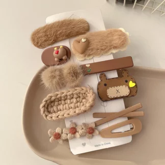 Cute Hairpins Baby Girl Kawaii Bowknot Knitted