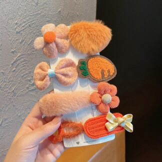 Cute Carrot Baby Girl Kawaii Bowknot Knitted