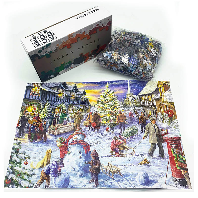 100PCS Merry Christmas Large Jigsaw Puzzle - Image 3
