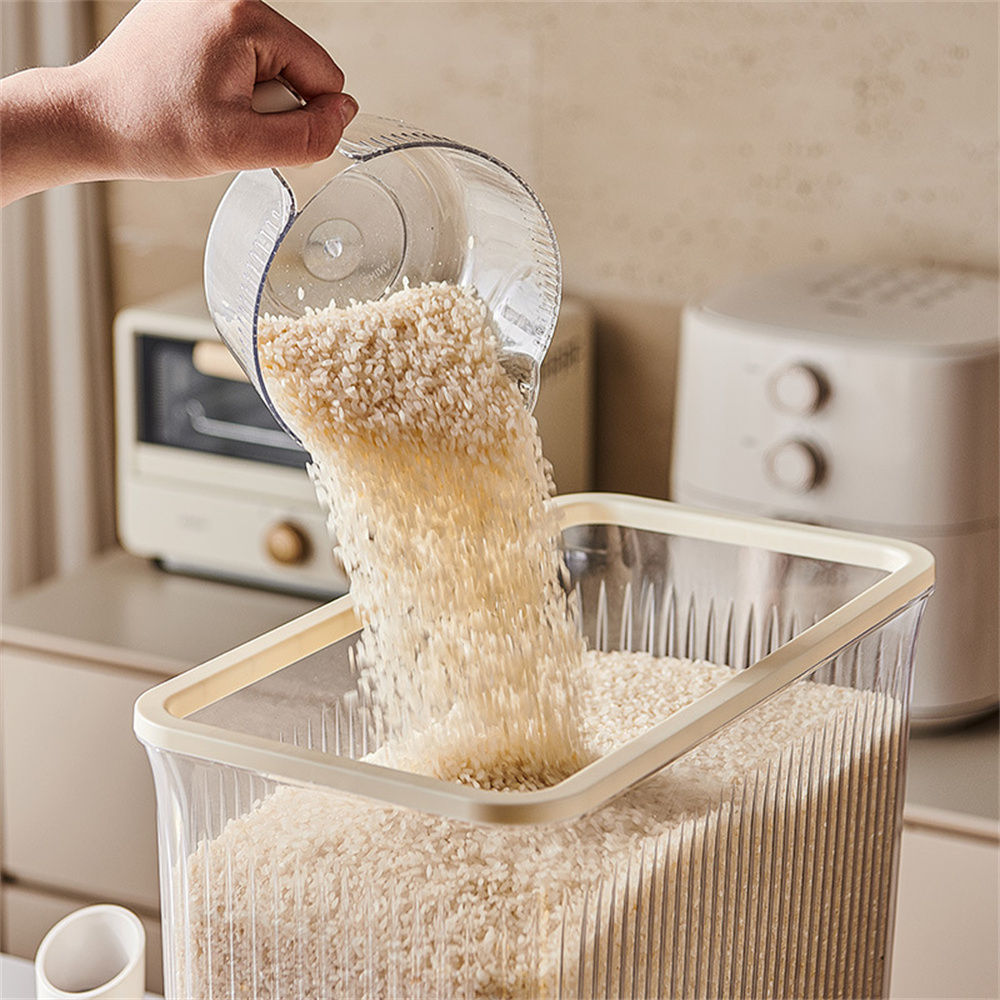 Plastic Sealed Rice Bucket Grain Dispenser Storage Box - Image 2
