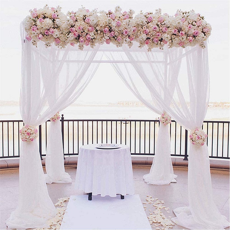 10m-48cm Crystal White Tulle Roll Party Backdrop Decoration - Image 2