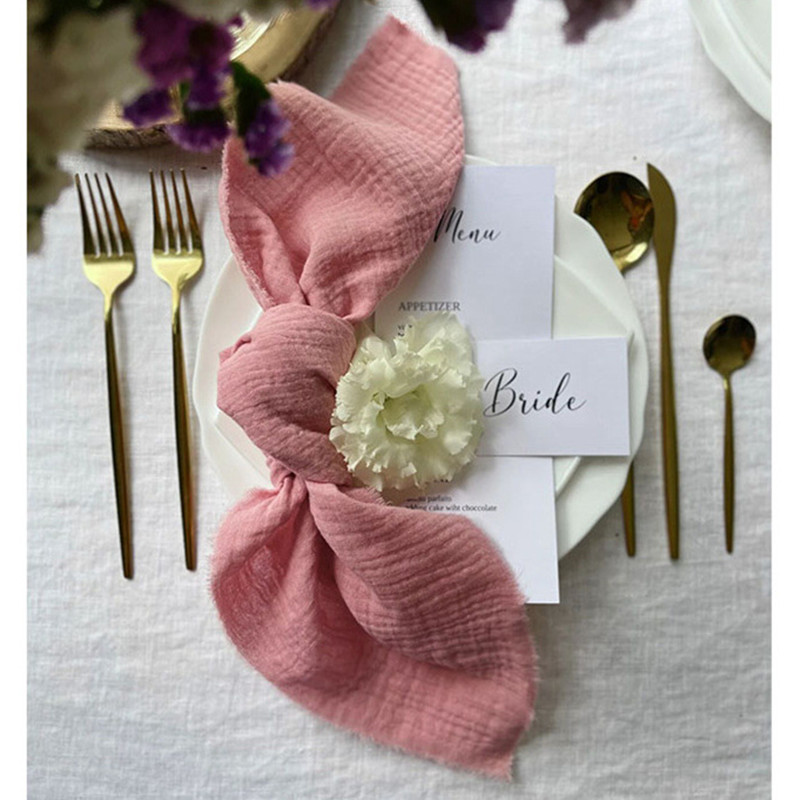 12PCS Double-Layer Cotton Cloth Napkins 43cm*43cm - Image 2