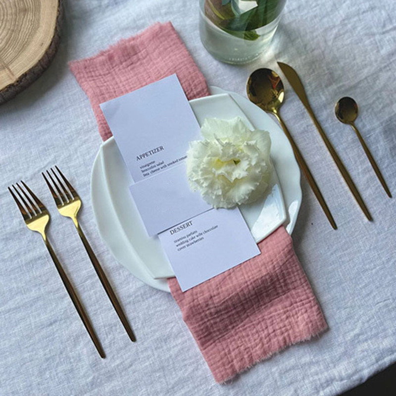 12PCS Double-Layer Cotton Cloth Napkins 43cm*43cm - Image 4