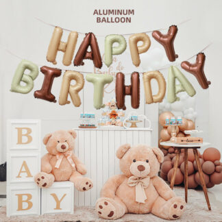 13PCS Mix Color Happy Birthday Letter Balloons