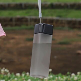 500ml Matte Black Square Plastic Water  Bottle