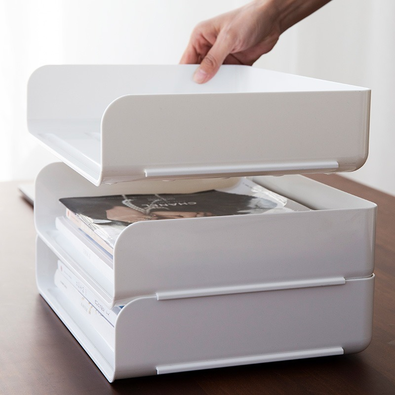 1pc Desktop File Tray Organizer A4 Document Paper Organizer - Image 5