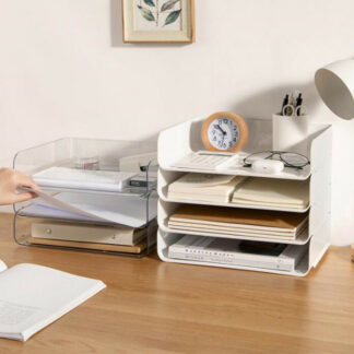 1pc Desktop File Tray Organizer A4 Document Paper Organizer