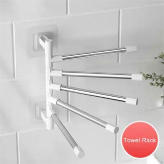 5 Bar Wall Mounted Bathroom Towel Rack