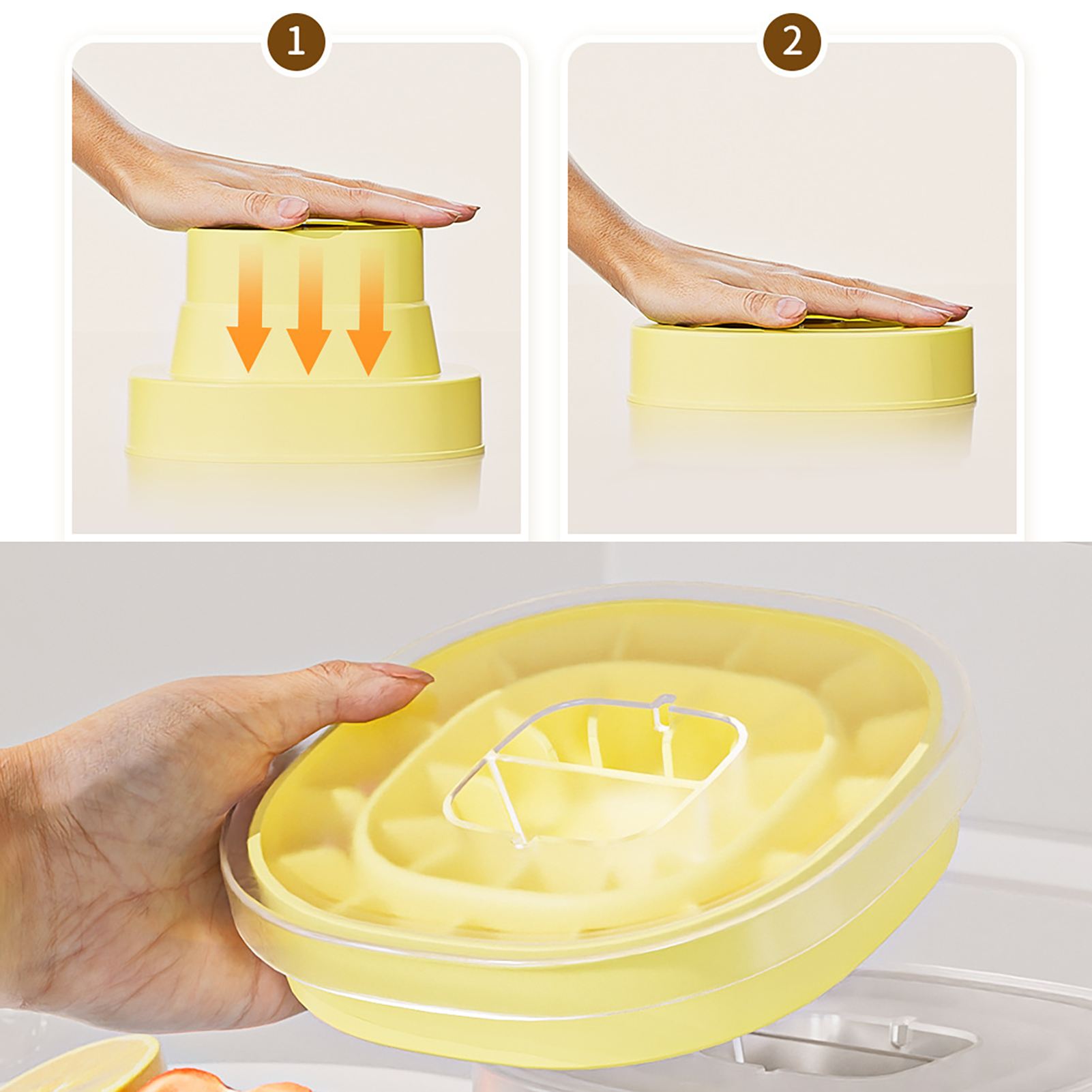 2 in 1 Folding Ice Cube Mould Bucket Large Capacity - Image 3
