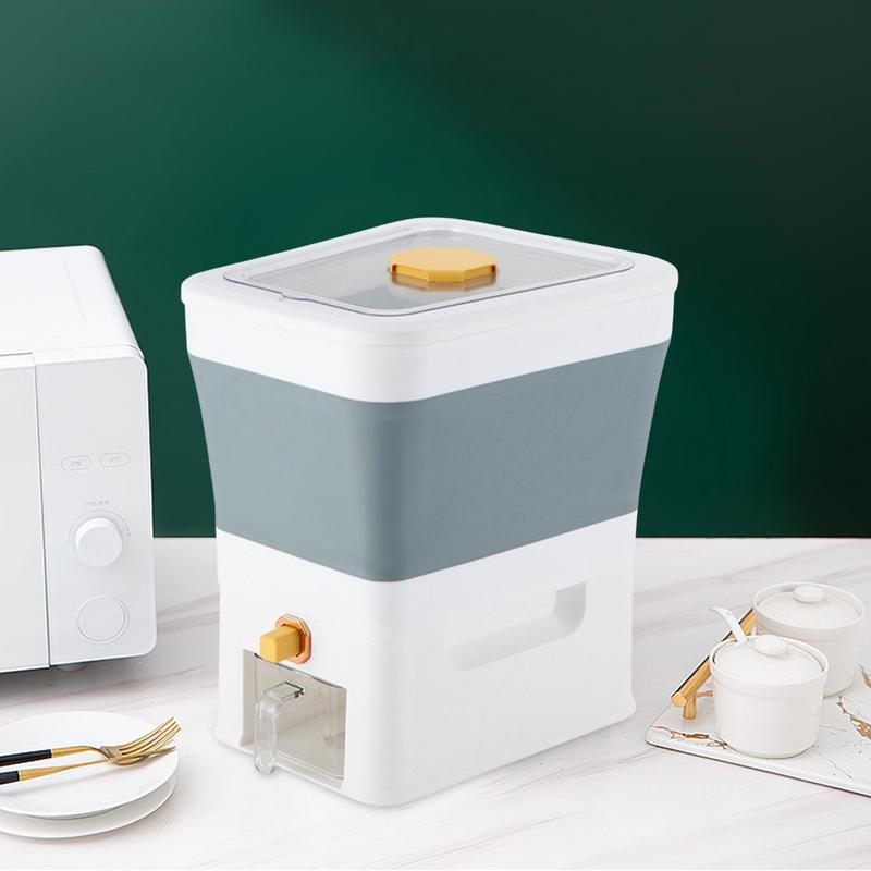 24.2L Rice Storage Container Multi Use Grain Cereal Dispenser Bucket - Image 2