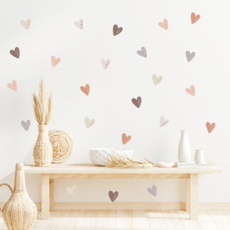 24PCS Heart Wall Stickers For Kids Room
