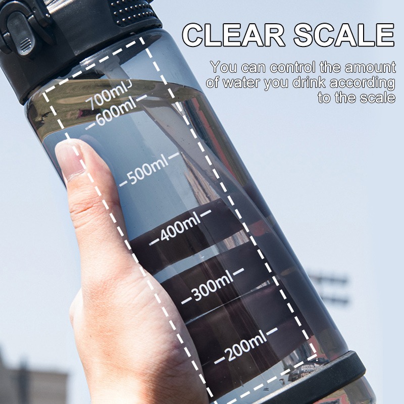 700ML Portable Leak-proof Large-capacity Water Bottle with Straw - Image 5