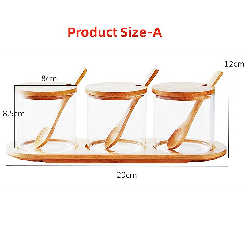 3 Pcs Glass Salt Pepper Seasoning Jars - Image 5