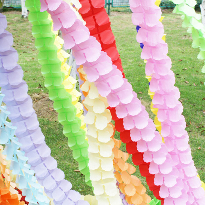 3.6M Multicolor 4-Leaf Clover Paper Pull Flag Garlands Party Decoration - Image 3