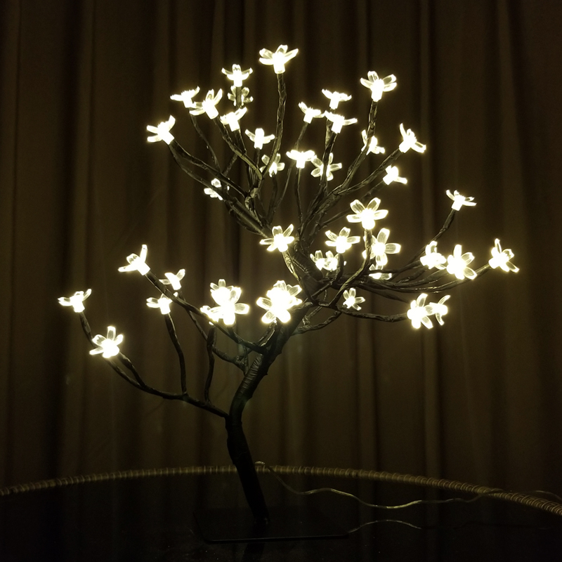 Cherry Blossom Desk Top Bonsai Tree Lamp, 48 LED - Image 4
