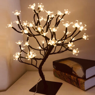 Cherry Blossom Desk Top Bonsai Tree Lamp, 48 LED