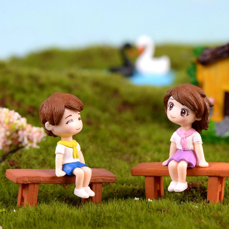 3PCS/set DIY Mini Couples Dolls Miniatures Figures Decor - Image 2