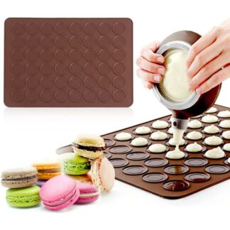 48 Hole Non-Stick Silicone Macaron Pastry Oven Baking Mould Sheet