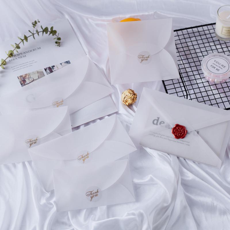 50 Pieces / Bag Semi-transparent Sulfuric Acid Paper Envelopes - Image 3