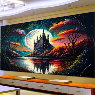 5D DIY Night Castle Diamond Painting