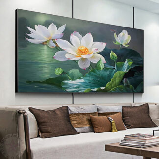 5D DIY Beautiful Lotus Full Diamond Painting Kit