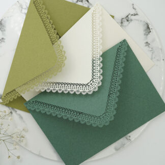 5pcs/lot Triangle Envelope Carving Lace Business Supplies Envelopes